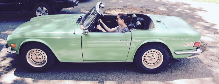 Cruising in our Triumph to Yellow Springs